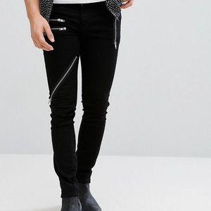 Men's Super Skinny Zipper Jeans